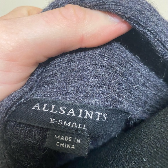 All Saints gray draped cardigan size xs - Picture 5 of 5